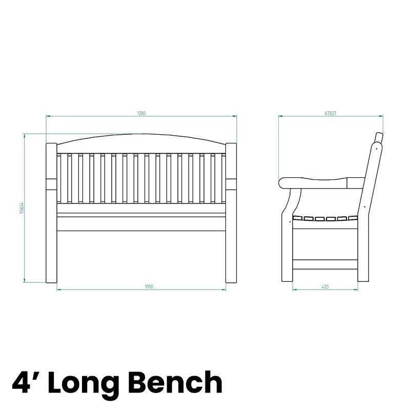 Forest Garden Harvington Bench - Image 8