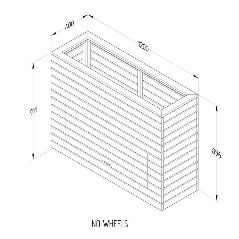 Forest Garden Linear Tall Planter With Storage - Image 6