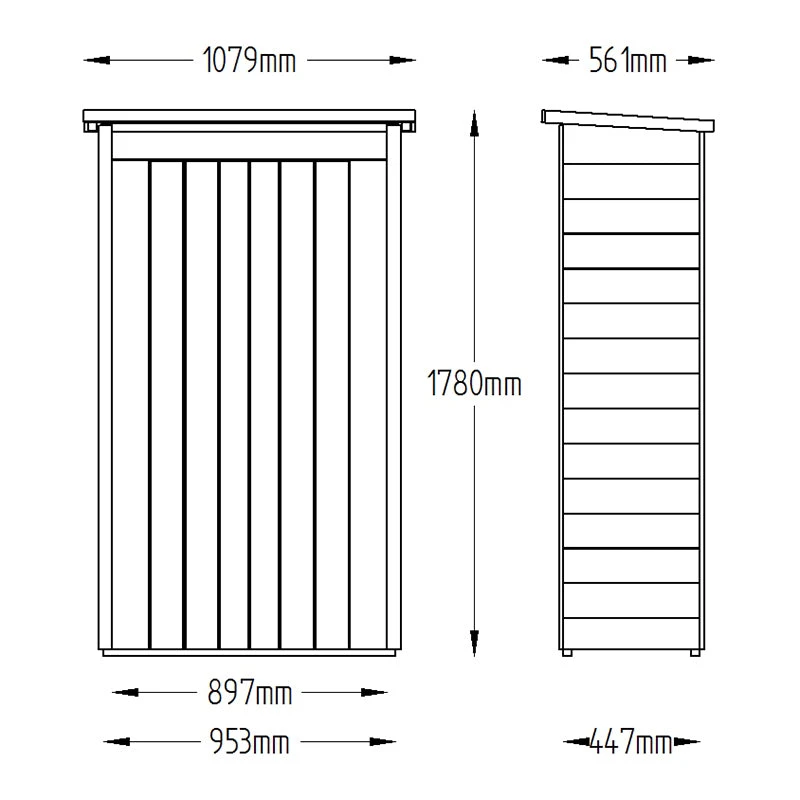 Forest Pent Tall Garden Store Pressure Treated - Image 5