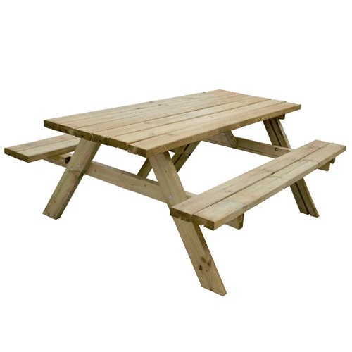 Forest Garden Rectangular Picnic Table - Image 3