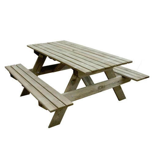 Forest Garden Rectangular Picnic Table - Image 4