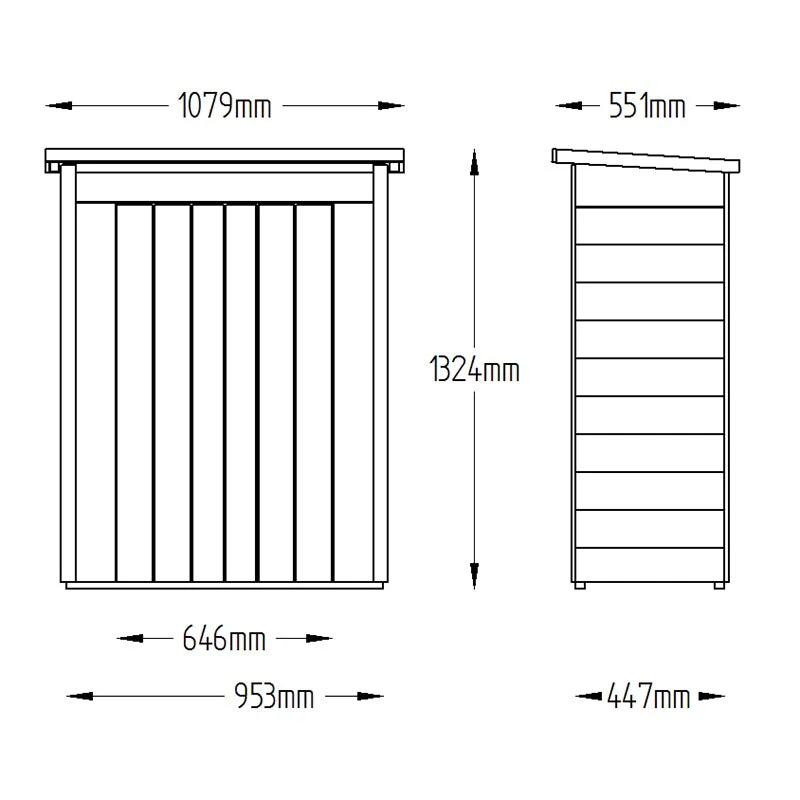 Forest Garden Pent Garden Store (Pressure Treated) - Image 5