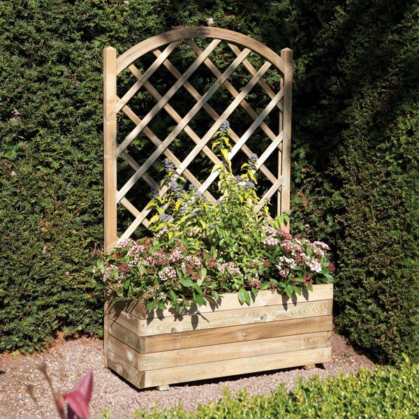 Rowlinson Rectangular Planter And Lattice