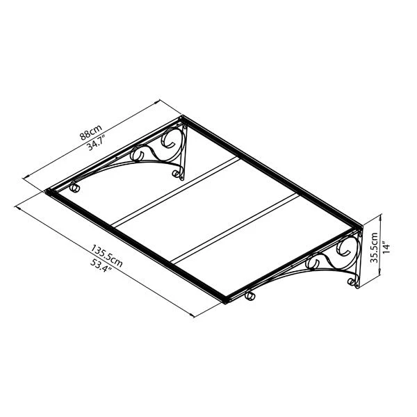 Palram Canopia Venus Door Canopy - Image 2