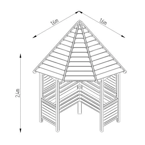 Forest Garden Venetian Corner Arbour - Image 11