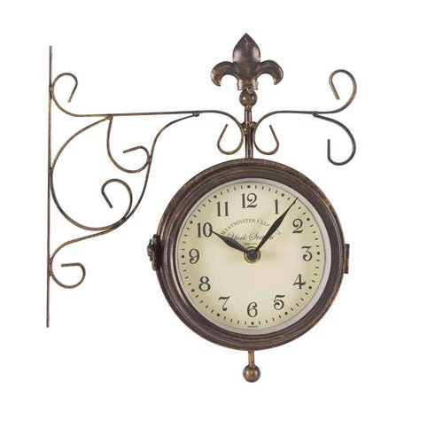 Double Sided York Station Clock And Thermometer - Image 2